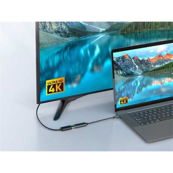 Conceptronic átalakító - abby03b (usb-c 3.2 to hdmi, 4k/30hz, aluminium, fekete)