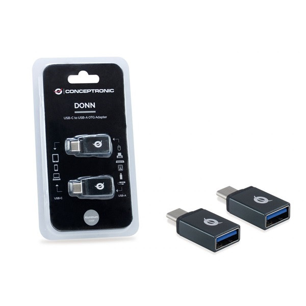 Conceptronic átalakító - donn03g (usb-c to usb-a 3.0, fekete)