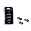 Conceptronic átalakító - donn05g 3-pack (3db usb-c to microusb, fekete)