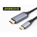 Conceptronic kábel - abby10g (usb-c to hdmi, 4k/60hz, harisnyázott, fekete, 2m)