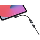 Conceptronic kábel - abby19b (usb-c to usb-a, 10 gbps, 90° fordított csatlakozó, fekete)