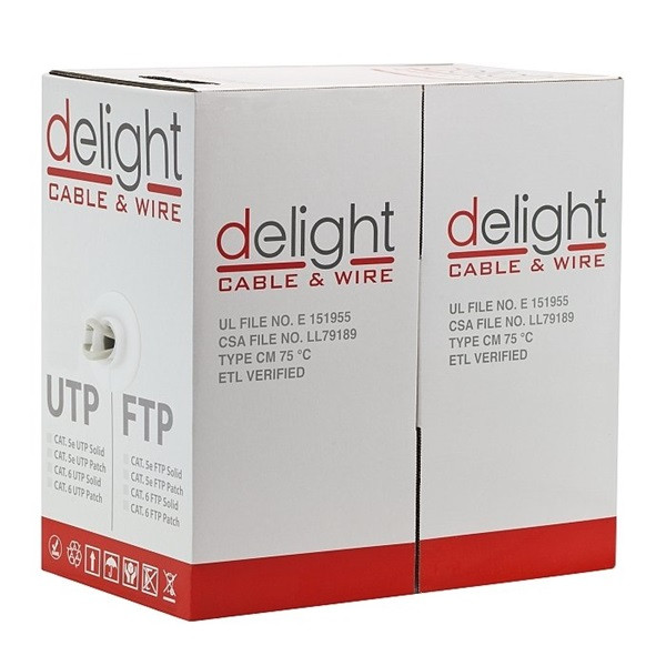 Delight ftp cat.5e patch kábel, 305m, cca, árnyékolt