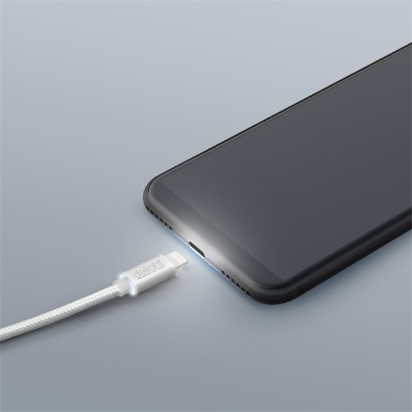 Delight kábel - iphone lightning töltőkábel, 1m, fehér
