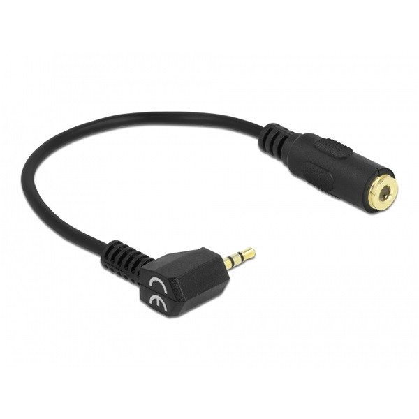 Delock átalakító - 65674 (sztereó jack apa 2.5 mm > sztereó jack anya 3.5 mm 4 pines adapter)