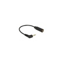 Delock kábel - 65672 (2.5 mm jack, 3 pin, forgatott -> 3.5 mm jack, 3 pin, apa/anya, 0,2m)