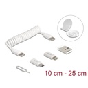 Delock kábel - 66612 (usb adat és töltő kábel és adapter szett pd3.0  60w fehér)