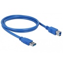 Delock kábel - 82580 (usb3.0, a-b kábel, apa/apa, kék, 1m)