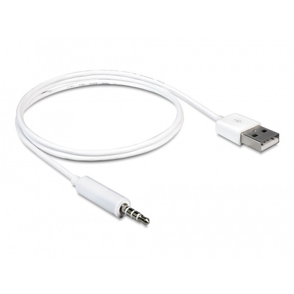 Delock kábel - 83182 (usb kábel iphone, shuffle készülékhez, fehér, 1m)