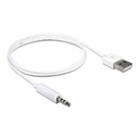 Delock kábel - 83182 (usb kábel iphone, shuffle készülékhez, fehér, 1m)