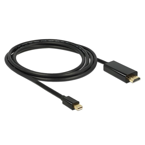 Delock kábel - 83699 (mini displayport 1.1 -> hdmi, apa/apa, 2m)