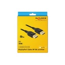 Delock kábel - 85660 (displayport > displayport, apa/apa, 8k@60hz, 8k tanúsítvánnyal, 2m)