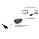 Equip átalakító - 118915 (microhdmi to hdmi, fekete)