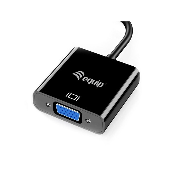 Equip átalakító - 133384 (usb-a3.0 to vga, fekete)