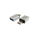Equip átalakító - 133473 (usb-c -> usb-a átalakító, apa/anya, ezüst)