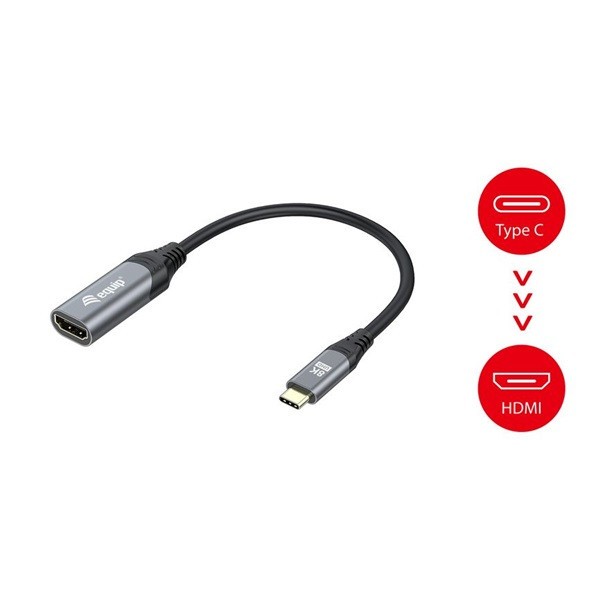 Equip átalakító - 133492 (usb-c to hdmi2.1, 8k/60hz, szürke)