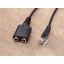 Equip átalakító - 147944 (rj-9 to 2x 3.5mm jack, fekete)