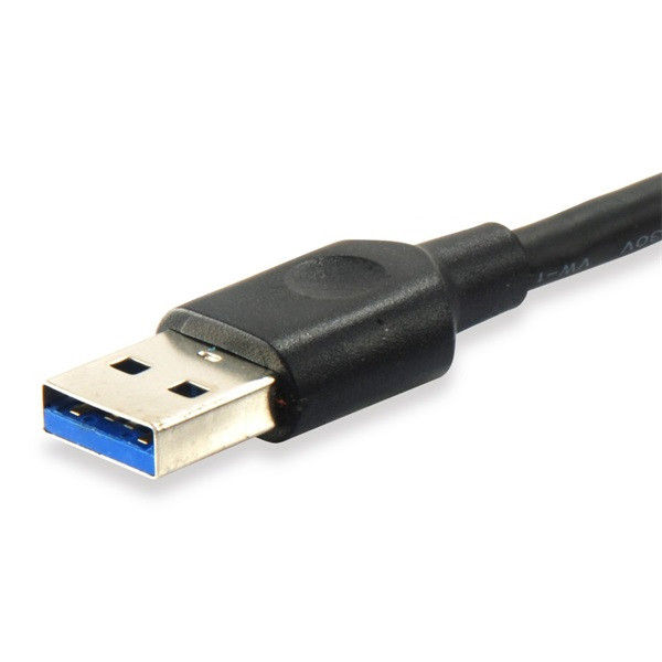 Equip átalakító kábel - 128343 (usb-c 3.2 gen1 to usb-a, apa/apa, fekete, 0,25m)