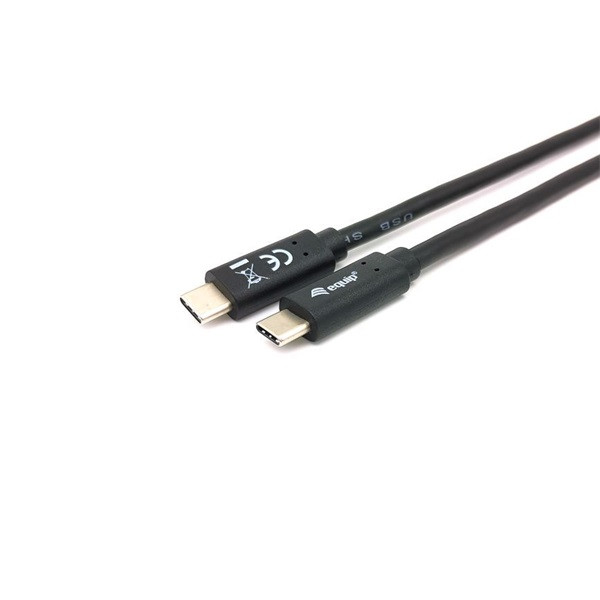 Equip átalakító kábel - 128347 (usb-c 3.2 gen1 to usb-c, apa/apa, fekete, 2m)