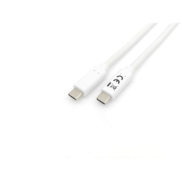 Equip átalakító kábel - 128361 (usb-c 3.2 gen1 to usb-c, apa/apa, pd:60w, fehér, 1m)