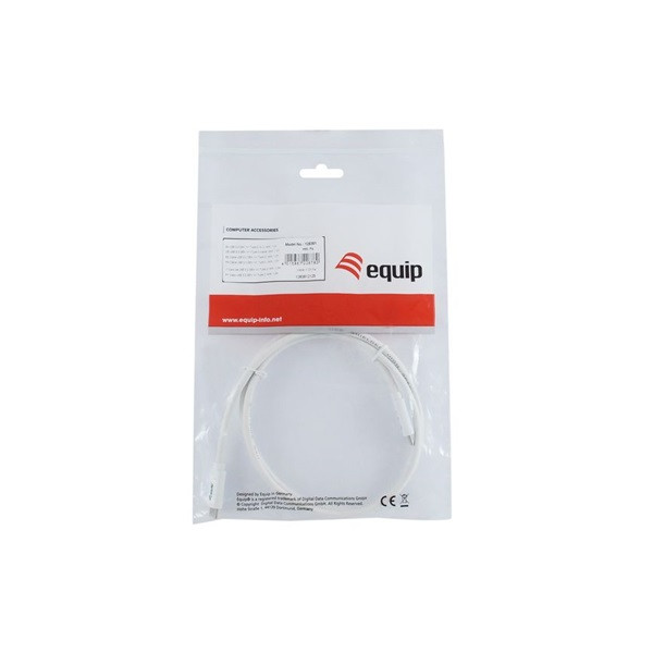 Equip átalakító kábel - 128362 (usb-c 3.2 gen1 to usb-c, apa/apa, pd:60w, fehér, 2m)