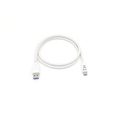 Equip átalakító kábel - 128363 (usb-c 3.2 gen1 to usb-a, apa/apa, fehér, 1m)