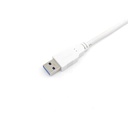 Equip átalakító kábel - 128364 (usb-c 3.2 gen1 to usb-a, apa/apa, fehér, 2m)