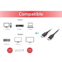 Equip kábel - 119339 (displayport1.2 kábel, 4k/60hz, apa/apa, 10m)