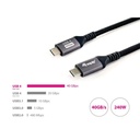 Equip kábel - 128381 (usb4 gen3, a-a kábel, apa/apa, 8k/60hz, 40gbps, pd3.1 240w, 1,2m)