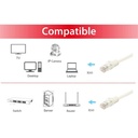 Equip kábel - 603004 (utp patch kábel, cat6a, réz, lsoh, 10gb/s, fehér, 3m)
