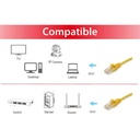 Equip kábel - 603066 (utp patch kábel, cat6a, réz, lsoh, 10gb/s, sárga, 7,5m)