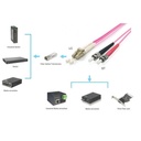 Equip optikai kábel - 255548 (om4, lc/st, 50/125µ, lsoh, lila, 20m)