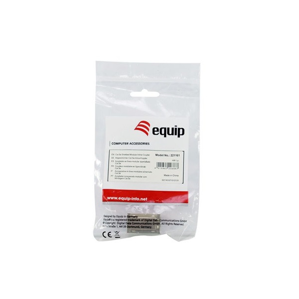 Equip rj45 toldó - 221161 (utp, cat5e, árnyékolt, fém)