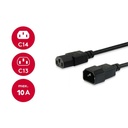Equip tápkábel - 112101 (pc tápkábel hosszabbító, iec 320, fekete, 3m)