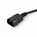 Gembird tápkábel elosztó - eg-psu3-01 (szünetmentes tápkábel elosztó, iec-320-c14, fekete, 60cm)