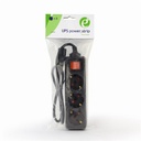 Gembird tápkábel elosztó - eg-psu3-01 (szünetmentes tápkábel elosztó, iec-320-c14, fekete, 60cm)