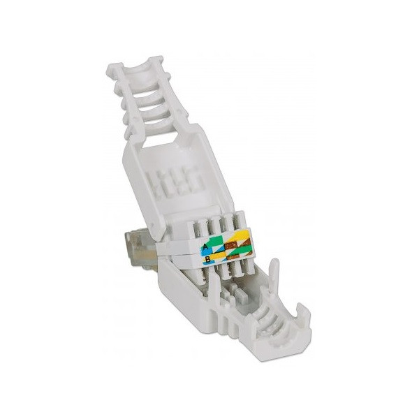 Manhattan csatlakozó - rj45 dugó, krimpelő fogó nélküli bekötés, tooless design (cat5/5e/6)