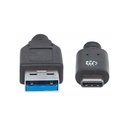Manhattan kábel - usb3.0 to type-c kábel, 1m, fekete