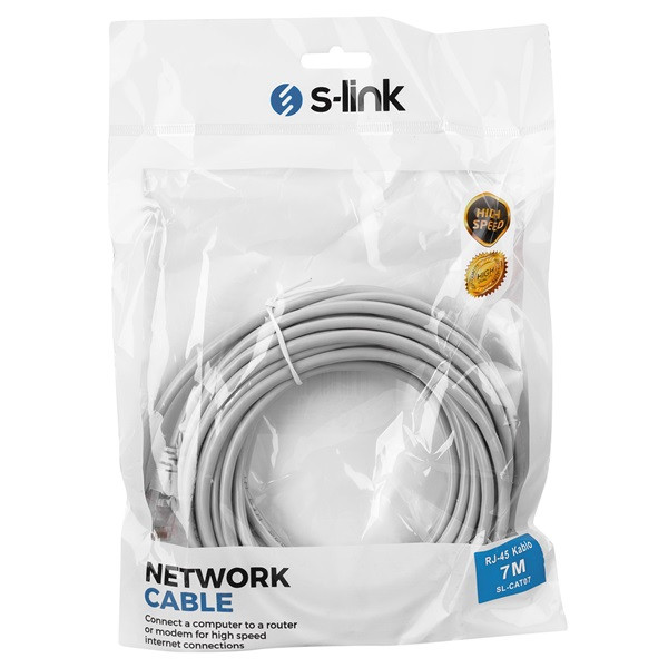 S-link kábel - sl-cat02 (utp patch kábel, cat5e, szürke, 2m)