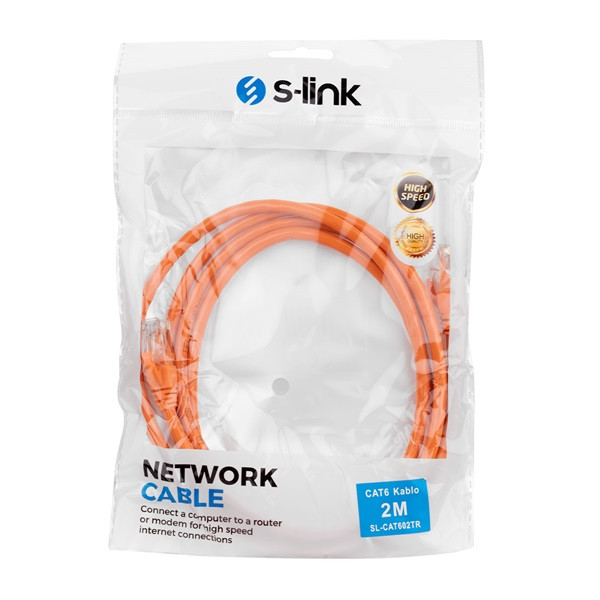S-link kábel - sl-cat602tr (utp patch kábel, cat6, narancssárga, 2m)