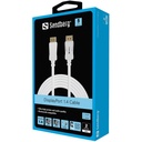 Sandberg kábel - displayport (2m; dp 1.4; 8k/60hz; fehér)