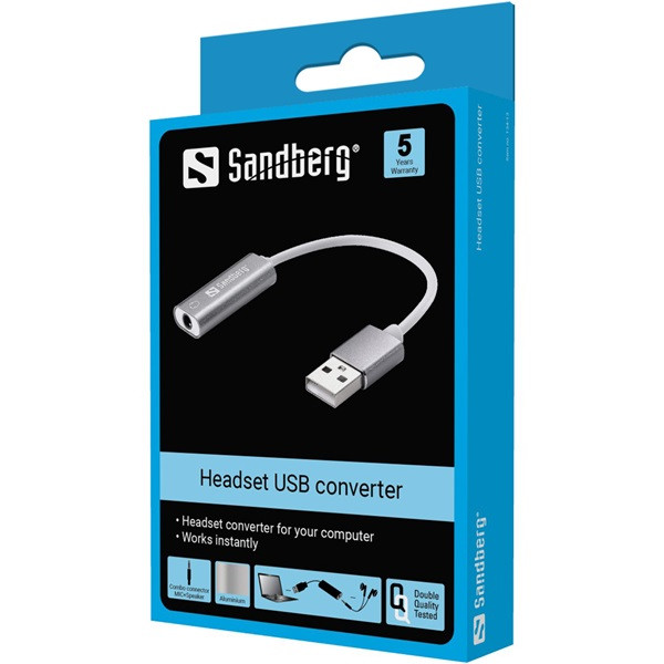 Sandberg kábel - headset usb converter