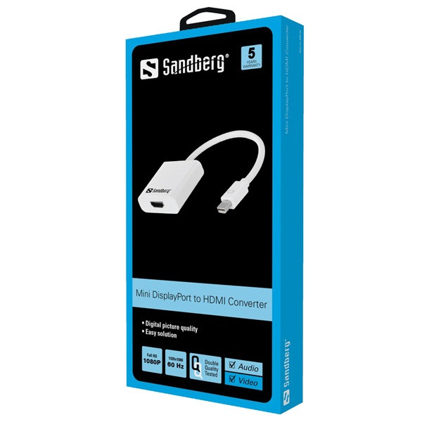 Sandberg kábel átalakító - adapter minidp>hdmi