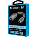 Sandberg kábel átalakító - hdmi capture link to usb (szürke; hdmi bemenet - usb-a2.0 kimenet)
