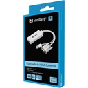 Sandberg kábel átalakító - vga+audio to hdmi converter