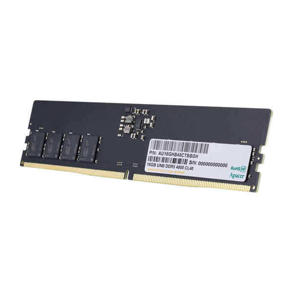 Apacer memória desktop - 8gb ddr5 (4800mhz, cl40, 1.1v)