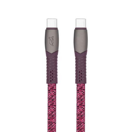 USB kábel, USB-C - USB-C, 1,2 m, RIVACASE "PS6105", piros