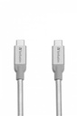 USB kábel, USB-C 3.1 - USB-C, 30 cm, VERBATIM, ezüst