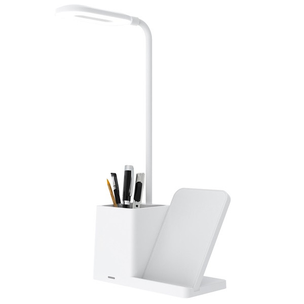 S-link asztali lámpa -sl-m9054 (wireless töltő 10w, fehér)