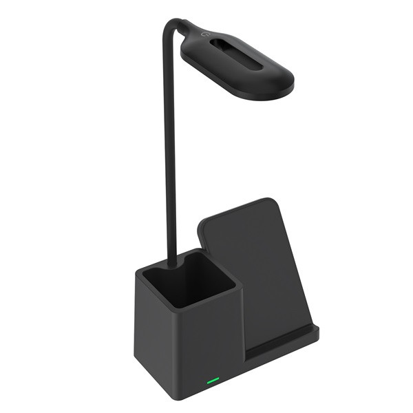 S-link asztali lámpa -sl-m9054 (wireless töltő 10w, fekete)