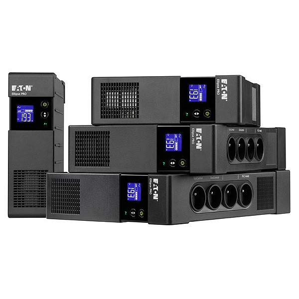 Eaton szünetmentes 650va - elp650din (4 schuko kimenet, line-interaktív, lcd, usb, szoftver, avr, rack/torony)